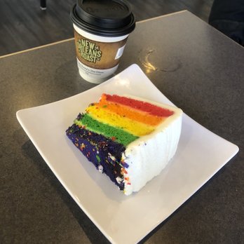 Lux Cafe - Rainbow Doberge Cake - Breakfast & Brunch Near Me - New Orleans, Louisiana