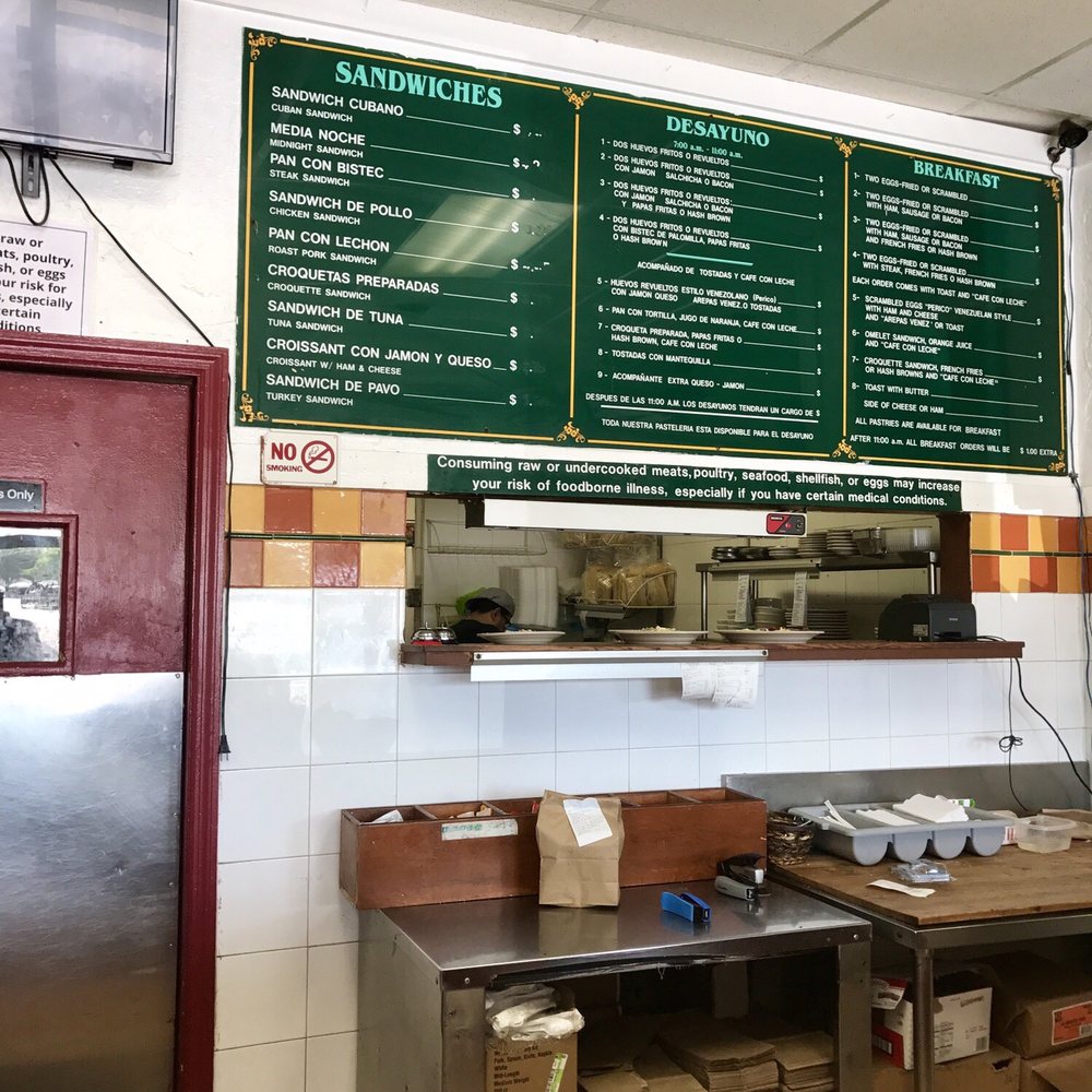 Las Dos Palmas - Billboard menu.  No prices! - Sandwiches Near Me - Miami, Florida