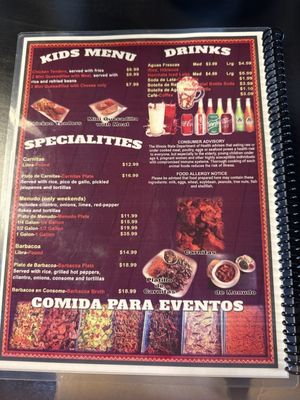 Menu photo 1 Los Cantaros Elwood, IL