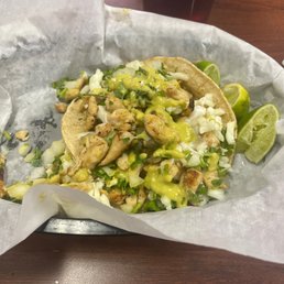 Corn chicken taco