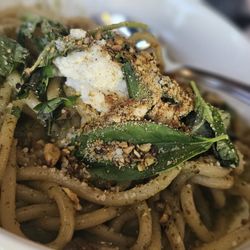 George’s Bistro & Bar - Bucatini. Nice chew and flavor but some in our party would have liked it cooked just a tad longer.