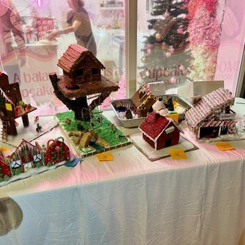 Cupcakes, BOOM! - a display of gingerbread houses - Bakeries Near Me - Hilo, Hawaii