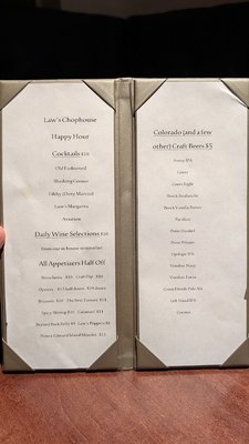 Menu photo 1 Law’s Chophouse Westminster, CO Menu photo 1 Law’s Chophouse Westminster, CO