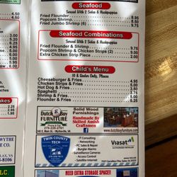 Lake View Restaurant - Menu