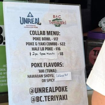 Unreal Poke - Menu - Poke Near Me - Arcadia, California Unreal Poke - Menu - Poke Near Me - Arcadia, California