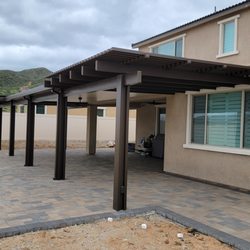 Royal Design Builders - Aluminum Patio Cover with Pavers Menifee California