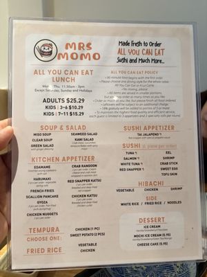 Menu photo 3 Mrs Momo Sushi Warwick, RI Menu photo 3 Mrs Momo Sushi Warwick, RI
