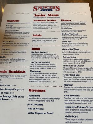 Menu photo 2 Spencer's Cafe Bakersfield, CA