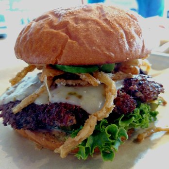 MOOYAH Burgers, Fries & Shakes - Mooyah w/ Pepperjack, Avocado, Mushrooms, Fried Onion Strings, Grilled Onions, Lettuce. - Burgers Near Me - Irvine, California