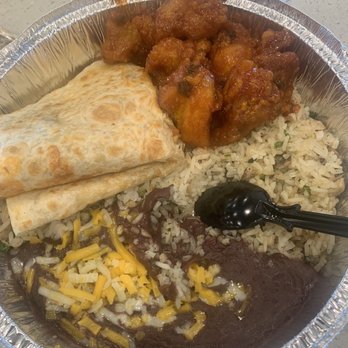 Chino Bandido - Jade red chicken, Machaca quesadilla, jerk fried rice, black beans!!! - Mexican Near Me - Phoenix, Arizona