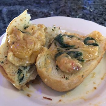 Pappadeaux Seafood Kitchen - Shrimp & Crawfish Fondeaux on Garlic Bread - Slap Yo Momma Good !!! - Seafood Near Me - Bedford, Texas
