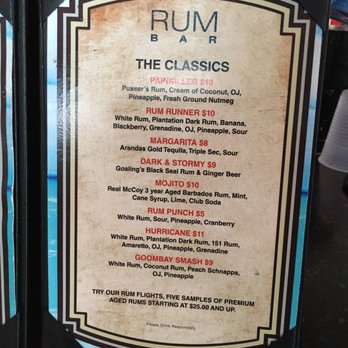 The Rum Bar - House drinks A - Cocktail Bars Near Me - Key West, Florida The Rum Bar - House drinks A - Cocktail Bars Near Me - Key West, Florida