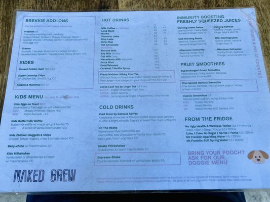 Menu photo 2 Naked Brew Erskineville, NSW