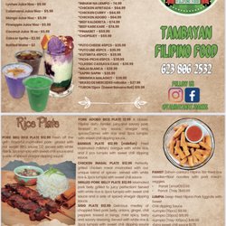Tambayan Filipino - Tambayan Menu/ catering menu