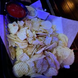 The Garage - Riverside's pub - Thought this would be nacho chips but was regular chips.   Still good.