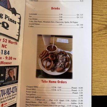 Whispering Pines B-B-Q - Menu as of July 2026 - Barbeque Near Me - Albemarle, North Carolina Whispering Pines B-B-Q - Menu as of July 2026 - Barbeque Near Me - Albemarle, North Carolina