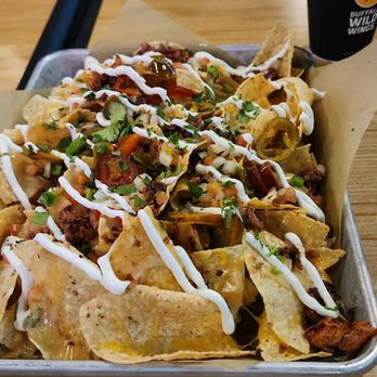 Buffalo Wild Wings - Ultimate Nachos queso and brisket - Chicken Wings Near Me - Folsom, California