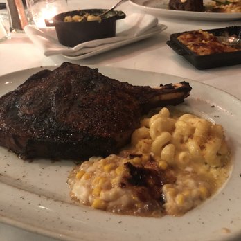 Steak 48 - 22 oz bone in ribeye and side of creme brûlée corn and mac and cheese - Steakhouses Near Me - Houston, Texas Steak 48 - 22 oz bone in ribeye and side of creme brûlée corn and mac and cheese - Steakhouses Near Me - Houston, Texas