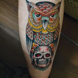 Tough Love Tattoos - Superb shin tattoo by Alex