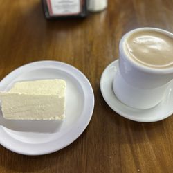 El Patio Colombian Restaurant - Queso tajado and hot chocolate