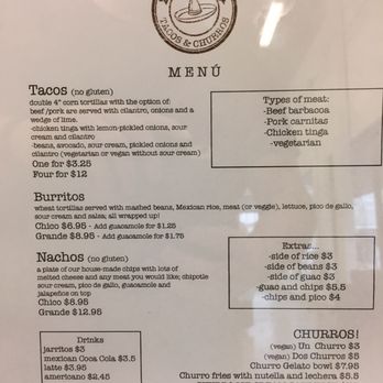 Hugo's Churros & Tacos - Menu - Mexican Near Me - Richmond, British Columbia Hugo's Churros & Tacos - Menu - Mexican Near Me - Richmond, British Columbia