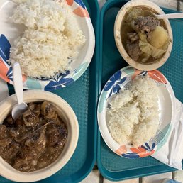 Chicken adobe and beef stew Chicken adobe and beef stew