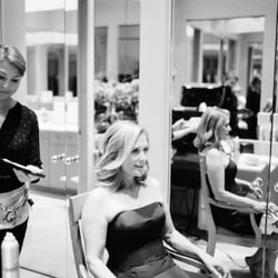 Sherrie Long Makeup & Hair - Sherrie touching up my mom! When I showed my mom pictures from the wedding, her response was "wow, that's what I looked like?"