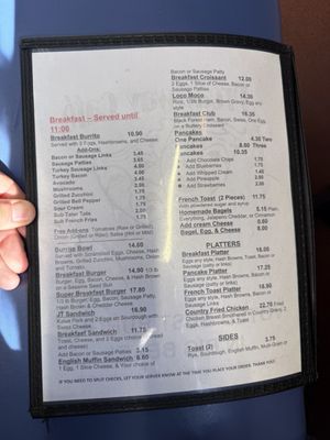 Menu photo 2 Broadway Cafe Big Bear City, CA