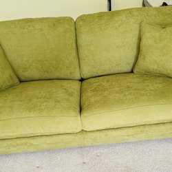 ABC Custom Upholstery - green sofa restoration