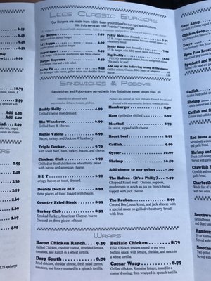 Menu photo 7 Lee's Drive In Hammond, LA