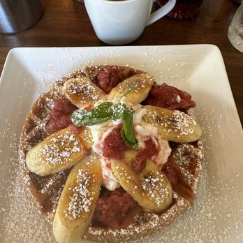 The Front Porch - Banana Waffles - Cocktail Bars Near Me - Palm Springs, California The Front Porch - Banana Waffles - Cocktail Bars Near Me - Palm Springs, California