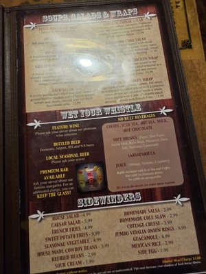 Menu photo 4 The Longhorn Restaurant Tombstone, AZ