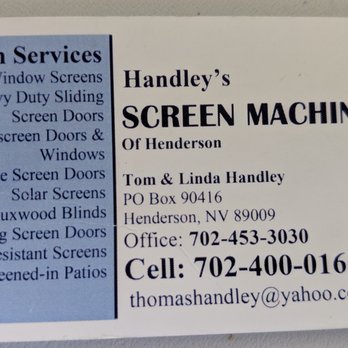The Screen Machine - Tom's business card - give him a call! - Shades & Blinds Near Me The Screen Machine - Tom's business card - give him a call! - Shades & Blinds Near Me