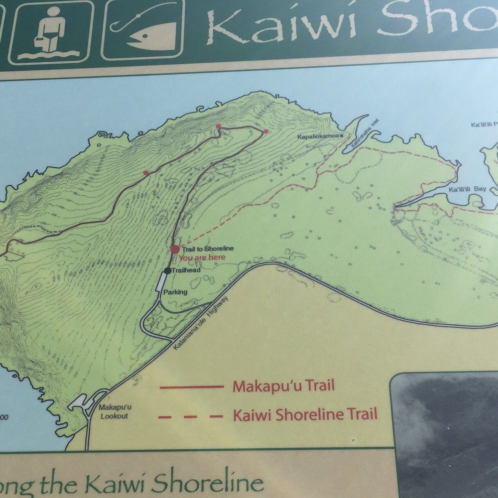 Map showing the two trails Map showing the two trails