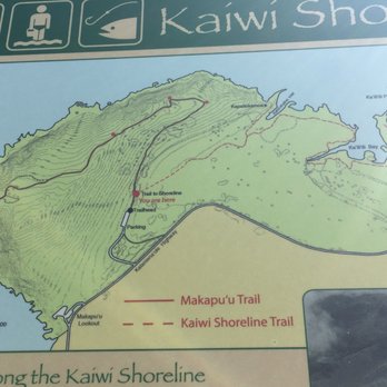 Kaiwi Shoreline Trail - Map showing the two trails - Hiking Near Me Kaiwi Shoreline Trail - Map showing the two trails - Hiking Near Me