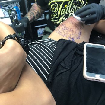 Inkaholik Tattoos - Wife getting a tiger and butterfly - Tattoo Near Me - Miami, Florida Inkaholik Tattoos - Wife getting a tiger and butterfly - Tattoo Near Me - Miami, Florida