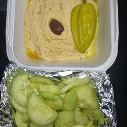 Krilakis - Hummus with cucumbers. A wonderful and tasty vegan dish.