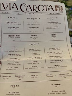 Menu photo 3 Via Carota New York, NY Menu photo 3 Via Carota New York, NY