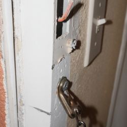 Days Inn by Wyndham Santa Fe New Mexico - Exposed wiring. They tried to blame this on us. It was there when we arrived.