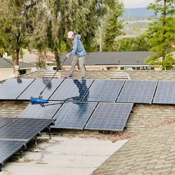 Daylight Solar Panel Cleaning - A beautiful day to solar panel clean in Claremont.