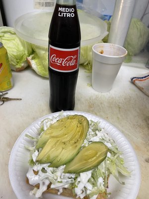 Photo of Taqueria La Fiesta - Santa Ana, CA, US. a plate of avocado and lettuce