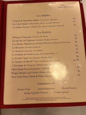 Menu photo 7 Le Bilboquet New York, NY Menu photo 7 Le Bilboquet New York, NY