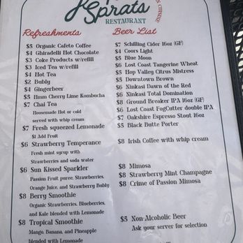 Jack Sprats - Drink menu - American Near Me - Cottage Grove, Oregon