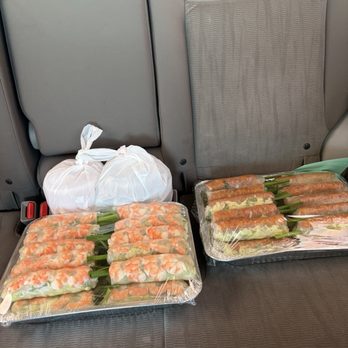 Kim Huong - Shrimp and nem spring rolls with sauces! $2 per spring roll and solid flavor! - Desserts Near Me - Westminster, California Kim Huong - Shrimp and nem spring rolls with sauces! $2 per spring roll and solid flavor! - Desserts Near Me - Westminster, California