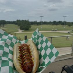 Pecan Hollow Golf Course - Juneteenth hot dog on a perfect day