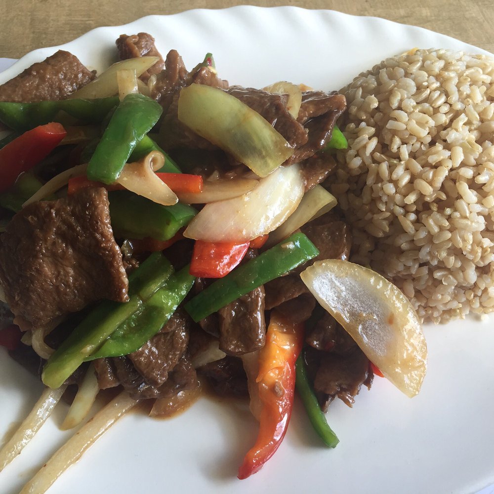 Veggie Today - Mongolian Beef with brown rice - Vegetarian Near Me - Concord, California Veggie Today - Mongolian Beef with brown rice - Vegetarian Near Me - Concord, California