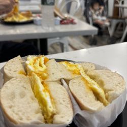 Milk & Honey Cafe - Egg and cheese bagel