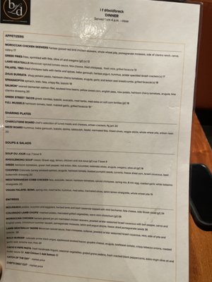 Menu photo 6 Bold Restaurant and Bar Breckenridge, CO