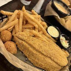 The Grille Restaurant & Bar - Southern fried catfish basket