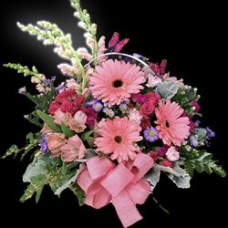 Lee Anne's Mastic Flower Shoppe - Butterfly Basket Arrangement